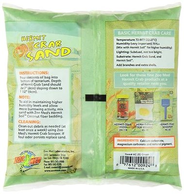 Zoo Med 24982 Hermit Crab, 2 lb, Sand Green