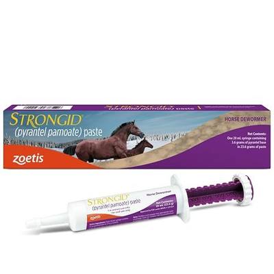Strongid Paste (pyrantel pamoate) Dewormer for Horses, Broad-Spectrum Parasite Control, 20 mL Syringe