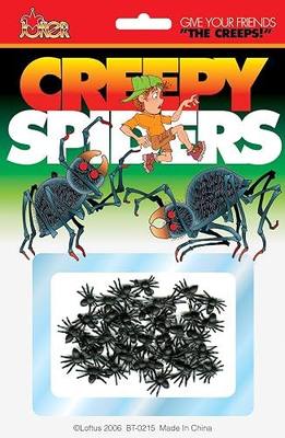 Joker Creepy Mini Spiders Decoration Pack, Black, 16 CT