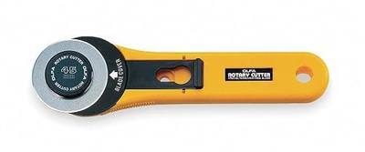 OLFA Rotary Cutter RTY-2/G | 45mm Classic Straight Rotary Cutter, Integrated grooves, Easy-slide blade cover, Right & Left Hand - Quilters and Crafters