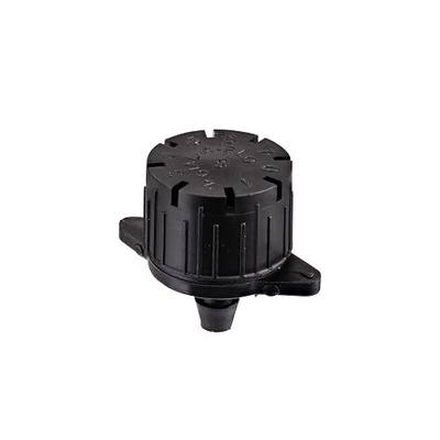 Raindrip 157050B Adjustable Flow Bubbler, Non-Pressure Compensating Emitter, Full-Circle Pattern, 8 Stream Spray, with 1/4-Inch Barbed Inlet, 50-Pack, Black
