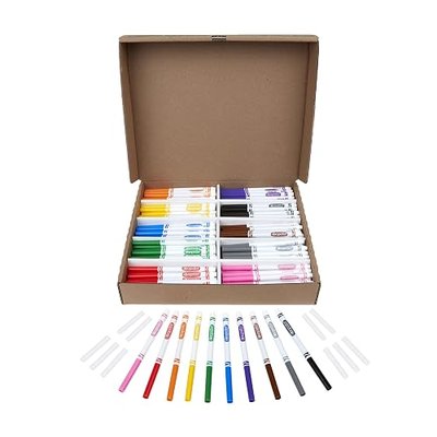 Crayola Fine Line Markers Classpack (200ct), Teacher Classroom Must Haves & Essentials, Bulk Kids Markers For Preschool, Kindergarten, Elementary School