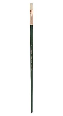 Silver Brush 1001-4 Grand Prix Premier Long Handle Hog Bristle Brush, Flat, Size 4