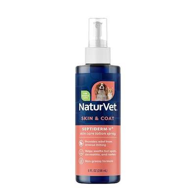 NaturVet Green Tree Septiderm-V Skin Care Lotion for Dogs & Cats – Pet Health Supplement for Dermatitis, Dog Skin Allergies, Itching, Hot Spots, Cat Rashes – Pet Lotion, Grooming Aid – 8 Oz.