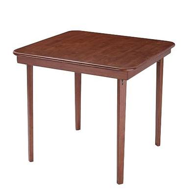 Stakmore Classic Straight Edge Solid Wood Folding Card Table, Cherry Frame