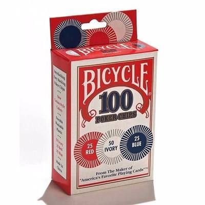 Bicycle Poker Chips - 100 count with 3 colors | lawn-game-equipment