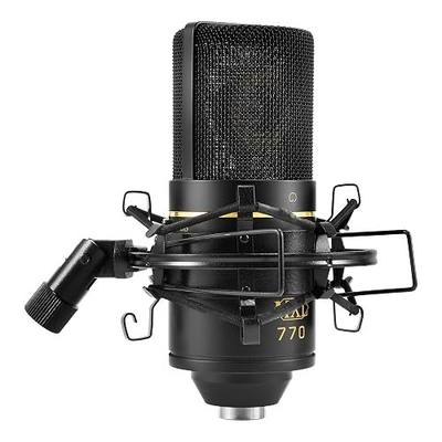 MXL 770 Condenser Microphone for Podcasting, Singing, Home Studio Recording, Gaming & Streaming | XLR | Large Diaphragm | Cardiod (Black)