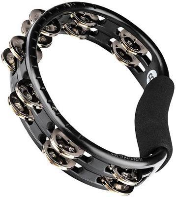Tambourine for Adults, Traditional Handheld Musical Instrument — NOT MADE IN CHINA — Plated Steel Jingles, Synthetic Frame