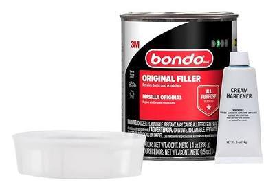 Bondo Body Filler, Original Formula for Fast, Easy Repair & Restoration of your Vehicle, 00261, Filler 14 oz and 0.5 oz Hardener, 1 Can