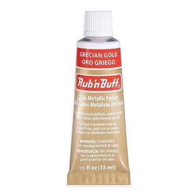 AMACO Rub n Buff Wax Metallic Finish - Rub n Buff Grecian Gold 15ml Tube - Versatile Gilding Wax for Finishing Furniture Antiquing and Restoration - Rub and Buff Colors Single Tube