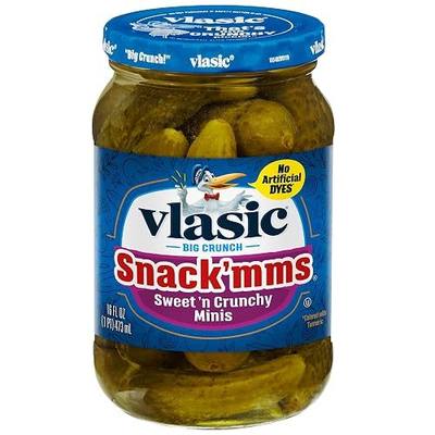 Vlasic Snack'mms Sweet'n Crunchy Mini Pickles, 16 FL OZ