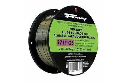 Forney 42300 Flux Core Mig Welding Wire 2-Pound | Premium 2-pound spool of .030-diameter mild steel E71TGS wire. Engineered for smooth, welding. Silver.