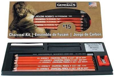 General Pencil Gen15 Charcoal Kit, Multicolor (GEN15)