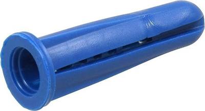 Hillman 100 Pcs Blue Conical Plastic Anchors (#10–12 x 1") | Drywall Wall Anchors for Sheet Metal Screws | Expansion Anchors for Drywall, Plaster, Concrete, Brick & Block