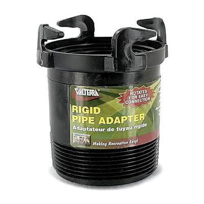 Valterra T1027 Rotating Rigid Sewer Pipe Bayonet Adapter with 3" Male Thread x Bayonet Hooks , Black