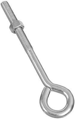 National Hardware 2160BC 1/2 in x 8 in Steel Eye Bolt with Hex Nut - Zinc Plated for Indoor and Outdoor Use - 300 lbs Safe Working Load - Industrial Grade Eyebolt
