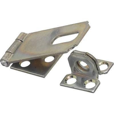 National Hardware V30 Safety Hasp 3-1/4 in Zinc Plated Door Security Latch with Concealed Screws for Door Lock Safety, Hasp Lock Protection, and Security Door Applications
