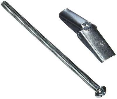 Hillman 8 Pack Toggle Bolts (3/16" x 4") | Round Head Machine Screw Anchors | Steel Hollow Wall Anchors for Drywall Plaster Tile Heavy Duty Mounting