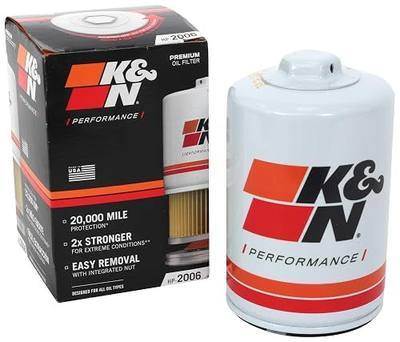 K&N Oil Filter: 20,000 Mile Engine Protection with Wrench Off Nut, HP-2006 | Compatible with Select CHEVROLET/GMC/BUICK/CADILLAC Vehicle Models (See Product Description for Select Models)