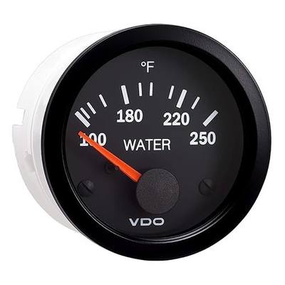VDO 310105 Vision Style Electrical Water Temperature Gauge 2 1/16" Diameter, 250F