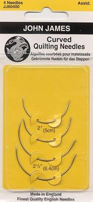 Colonial Needle JJ60400 Curved Quilting Hand Needles, 4-Pack