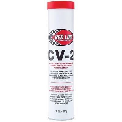 Red Line 80402 High Performance CV-2 Synthetic Grease Cartridge with Red Moly - 14 Ounce Tube