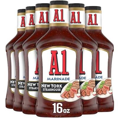 A.1. Marinade, 6 ct Pack, New York Steakhouse, 16 fl oz Bottles