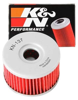 K&N Motorcycle Oil Filter: High Performance, KN-137 | Designed to be used with Synthetic or Conventional Oils: Fits Select Suzuki Vehicles