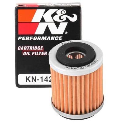 K&N Motorcycle Oil Filter: High Performance, KN-142 | Designed to be used with Synthetic or Conventional Oils: Fits Select Yamaha Vehicles