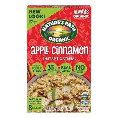 Nature's Path Organic Apple Cinnamon Instant Oatmeal, 14 oz (Pack of 6), Non-GMO