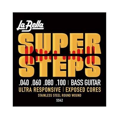 La Bella SS42 Super Steps - Custom Light Stainless Steel Round Wound Bass Guitar String 40-100