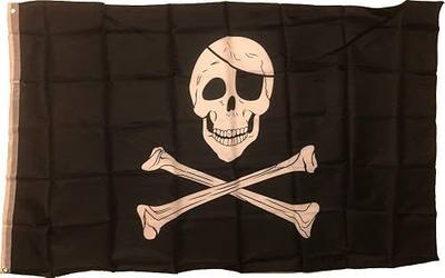 Pirate Flag Jolly Roger with Patch 3x5 ft 3 x 5 NEW