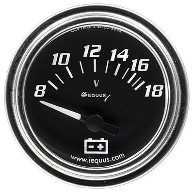Equus 7268 2" Voltmeter, Chrome with Black Dial