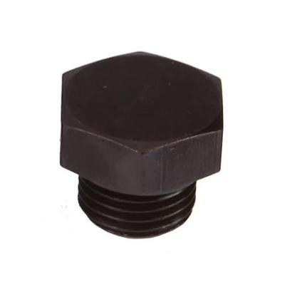 Aeromotive AN-06 O-Ring Boss Port Plug - 6AN ORB Block Off Plug - 15626 | Black Billet Aluminum Fuel Port Cap, Compatible with Gasoline & Alcohol Fuel Systems