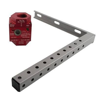 Watts Little Firefighter Earthquake Gas Shutoff Vertical Valve for Natural Gas and Propane Lines, 1" Connection, 5.4 Magnitude, Bracket and Assembly Kit, Silver