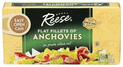 Reese Flat Fillets of Anchovies in Olive Oil 2oz (Pack of 10)