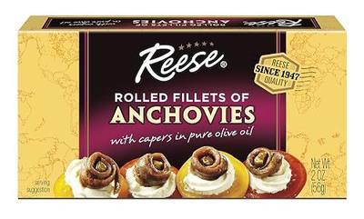 Reese Rolled Anchovies, 2 Ounce Tins (Pack of 10)