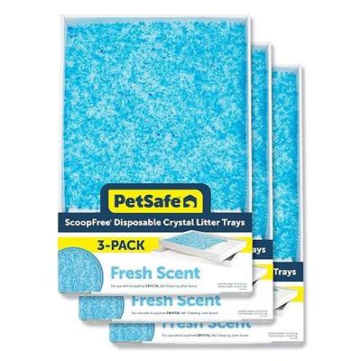 PetSafe ScoopFree Self-Cleaning Cat Litter Box Tray Refills with Premium Blue Non-Clumping Crystals, 3-Pack