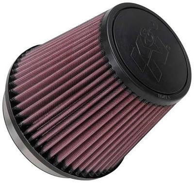 K&N High-Flow Original Lifetime Universal Clamp-On Air Filter: High Performance, Premium, Washable: Flange Diameter: 5 In, Filter Height: 5.5 In, Flange Length: 1 In, Shape: Round Tapered, RU-5147