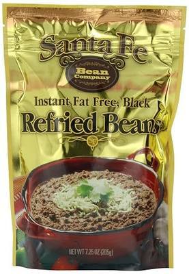 Santa Fe Bean Company Instant Fat Free Black Refried Beans 7.25-Ounce (Pack of 8) Instant Black Bean Refried Beans; All Natural; High in Fiber; Fat Free; Gluten-Free