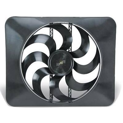 Flex-A-Lite Black Magic X-Treme Black Reversible Electric Fan, Pusher-Puller Fan (188), Car Accessories, 15 Inches