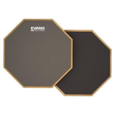 Evans RealFeel - Drum Practice Pad - Drum Pad - Drummer Practice Pad - Gum Rubber & Neoprene, 2 Sided, 12 Inch | RealFeel practice pads provide realistic stick response, quiet practice, durable construction, and consistent rebound.
