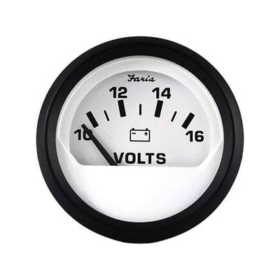 FARIA BEEDE 12911 Euro Voltmeter (10-16 VDC) - 2, White , Beige