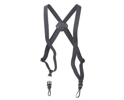OP/TECH USA Bino/Cam Harness with Quick Release – Dual Camera Shoulder Strap – DSLR Camera Strap – Binocular Harness for Hiking – Elastic,Black - Made in USA