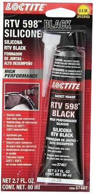 LOCTITE Automotive RTV Silicone Gasket Maker Black 598 - High Performance, Sensor-Safe, Non-Corrosive, Flexible, Oil Resistant - 80 ml, 1 Pack