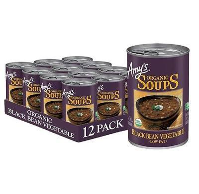 Amy's Soup, Organic Black Bean Vegetable, (12 Pack) 14.5 Ounce | Vegan, Gluten Free, Low Fat