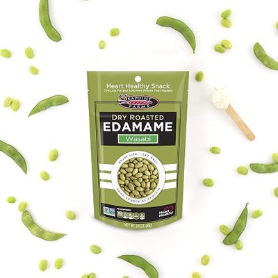 Seapoint Farms Wasabi Dry Roasted Edamame, Healthy Gluten-Free Snacks, 12-Pack, 3.5 Ounce (Pack of 12)
