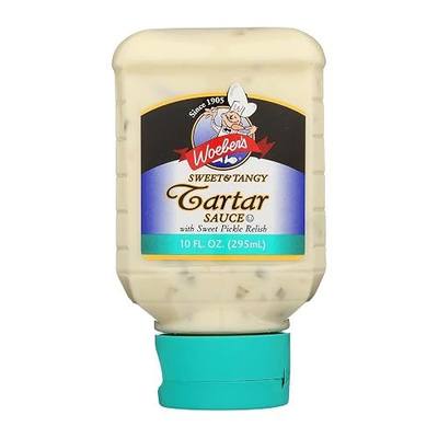 Woeber's Sweet & Tangy Tartar Sauce with Sweet Pickle Relish, 10-Ounce Bottles (Pack of 6)