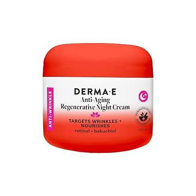 Derma E Anti-Aging Regenerative Night Cream – Firming Astaxanthin Moisturizer For Face – Lightweight Overnight Anti-Wrinkle Cream With Jojoba Oil And Vitamin E, 2 oz