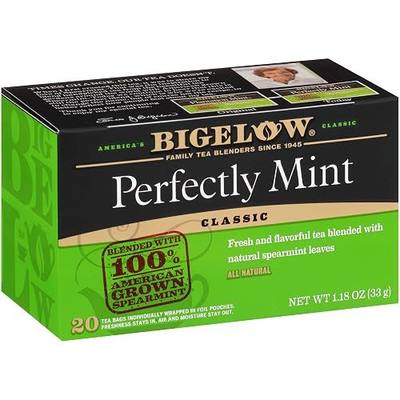 Bigelow Tea Perfectly Mint Black Tea, Caffeinated with Spearmint, 20 Count Box (Pack of 6), 120 Total Tea Bags